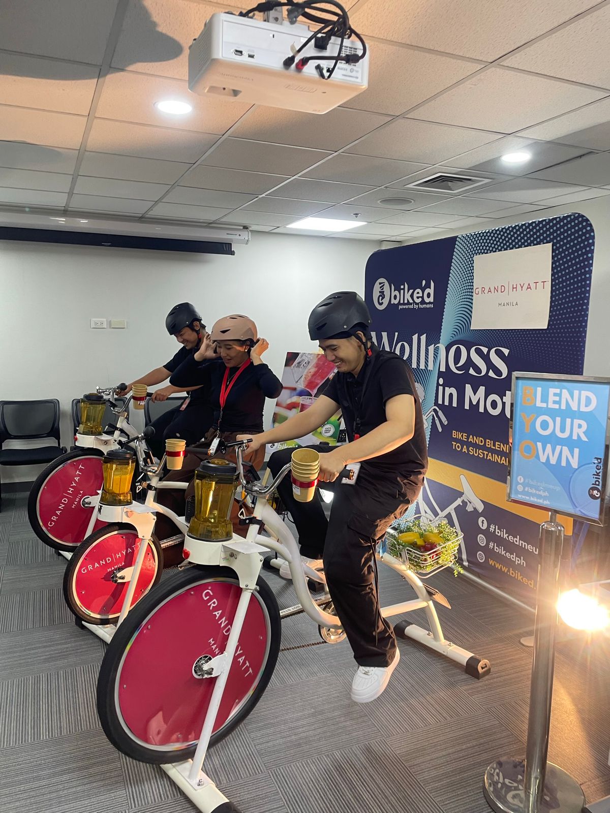 Employees participating in a BikedPH activation